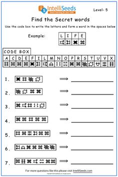 the worksheet for word search is shown in this image, which includes words and numbers