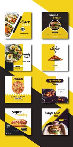 Social media posts and banner design for restaurants|Order Now For Discount Instagram Design Layout, Facebook Post Design, Instagram Feed Layout, Food Banner, Social Media Post Design