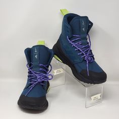 Adidas Terrex Free Hiker Xpl Parley Utility Green Hiking Men's Size 5.5 Gz3378 New Without Box Blue Lace-up Walking Shoes For Outdoor Activities, Blue Trail Running Shoes With Abzorb Midsole, Blue Trail Running Shoes With Abzorb Midsole For Sports, Sporty Waterproof Boots With Laces For Sports, Sporty Blue Hiking Boots, Blue Lace-up Hiking Boots For Outdoor Activities, Blue Trail Running Shoes With Boost Midsole For Hiking, Blue Trail Running Shoes For Hiking With Boost Midsole, Blue Trail Running Shoes With Round Toe For Hiking