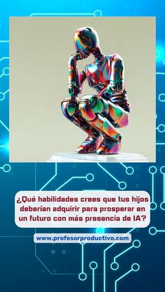 a poster with an image of a person sitting on top of a computer circuit board