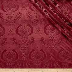 Brocade Damask Velvet Fabric Embossed Velvet, Fabric Stars, Relaxation Gifts, Curtain Patterns, Burgundy And Gold, Toss Pillows, Home Decor Fabric, Textile Patterns, Chronic Pain