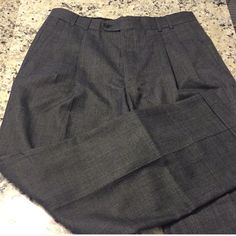 34 Regular Grey Dress Pants, Perfect Condition, Never Worn. 100% Wool. Grey Dress Pants Men, Grey Dress Pants, Grey Dress, Pants Color, Dress Pants, Black Gray, Mens Pants, Black And Grey, Man Shop