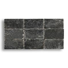 black marble tiles on white background