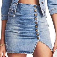 ~Never Been Worn ~Brand New ~High Quality ~Size: S, M, L , Xl ~ 95% Cotton 5% Spandex ~Button Up, Slim Fit, High-Waisted Fitted Cutoff Denim Mini Skirt, Fitted Denim Cutoff Mini Skirt, Fitted Mid-rise Denim Skirt In Medium Wash, Fitted Medium Wash Mini Skirt With Mid-rise, Fitted Mid-rise Mini Skirt In Medium Wash, Fitted Medium Wash Mid-rise Mini Skirt, Fitted Mid-rise Medium Wash Denim Skirt, Fitted Cutoff Mini Skirt In Medium Wash, Fitted Cutoff Denim Skirt In Denim Blue