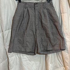 "80's plaid super mom style shorts by BUSHWACKER  high waist super long  W13.5  L 20\"  $20" Cheap Plaid Shorts, Trendy Fitted Plaid Shorts, Cotton Shorts For Fall With Short Leg, Cotton Shorts With Short Leg For Fall, Cotton Fall Shorts With Short Leg, Cotton Shorts For Fall, High Waist Plaid Summer Bottoms, High Waist Cotton Shorts For Fall, High-waist Cotton Shorts For Fall