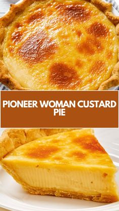 Pioneer Woman’s Custard Pie is made with eggs, sugar, salt, vanilla, heavy cream, milk, and nutmeg nestled in a golden, flaky crust that’s ready in just one hour! Egg Custard Pie With Heavy Cream, Root Beer Float Pie Pioneer Woman, Quick Pies Easy, Einkorn Pie Crust Recipe, Custard Recipe Pie, Pioneer Woman Custard Pie, Ready Made Pie Crust Recipes Desserts