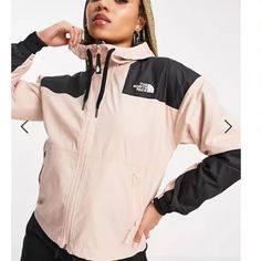 Nwt The North Face Jacket In Pink And Black Women's Size Xs Drawstring Hood Logo Embroidery On Front And Back Zip Side Pockets Elastic Cuffs Toggle Hem Relaxed Fit Nylon: Smooth, Crisp And Wrinkle-Resistant Mesh Lining Main: 100% Polyester. Pink Outerwear For Outdoor Activities In Fall, Pink Outerwear For Fall Outdoor Activities, Pink Fall Outerwear For Outdoor Activities, Pink Track Jacket With Pockets For Outdoor, Pink Track Jacket For Fall Outdoor Activities, Pink Winter Track Jacket For Outdoor, Pink Track Jacket For Outdoor Fall Activities, Pink Windbreaker For Outdoor Fall Activities, Pink Fall Sports Outerwear