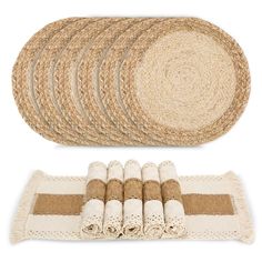 PRICES MAY VARY. SUPERIOR QUALITY PLACEMATS: Made of 100% natural materials. Soft skin-friendly cotton with tassels, and hollow stripes woven from burlap, it will add that just right dash of rustic chic decor. And the round placemats are hand-woven from high-quality water hyacinth and corn husk materials, which are non-slip, heat-resistant and anti-scalding while providing maximum protection for your table DIMENSIONS&SPECIFICATIONS - You will receive 6 sets combination placemats. Includes 6 squa Boho Placemats, Boho Table Runner, Macrame Table, Farmhouse Table Runners, Rustic Chic Decor, Macrame Table Runner, Rustic Backdrop, Round Placemats, Woven Placemats