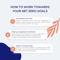 how to work towards your net zero goals infographical poster with text and images