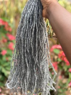 Salt And Pepper Locs, Salt And Pepper Faux Locs, Salt And Pepper Sisterlocks, Natural Gray Hair Over 50 Black Women, Gray And Black Locs, Grey Hair Locs, Grey Locs Silver Black Women, Small Dreads