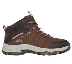 Go off-roading in outdoor style and roomy comfort with Skechers Relaxed Fit Trego - Trail Kismet. This lace-up mid-top hiking boot features a water-repellent synthetic upper with Skechers Air-Cooled Memory Foam insole. | Skechers Women's Relaxed Fit: Trego - Trail Kismet Boots | Medium Width | Skechers Air-Cooled Memory Foam cushioned comfort insole | Relaxed Fit for a roomy comfort fit at toe and forefoot | Water-repellent | Textured synthetic and mesh upper with a lace-up front | Trail hiking Jen Stark, Womens Hiking, Summer Clearance Sale, Boots Wide, Skechers Relaxed Fit, Trail Hiking, Hiking Boots Women, Summer Clearance, Waterproof Hiking Boots