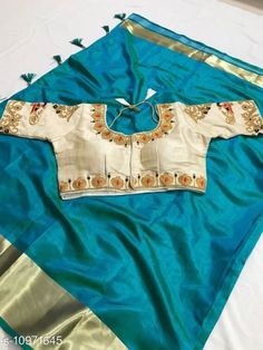 Sana silk saree with work blouse. Blouse size 34,36,38,40 Sarees For Girls, Net Saree, Kanjivaram Sarees, Party Wear Sarees, Half Saree, Work Blouse, Blouse Fabric, Blouse Piece, Saree Wedding