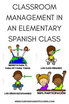 the spanish classroom manual for students to learn how to use an elementary spanish language class