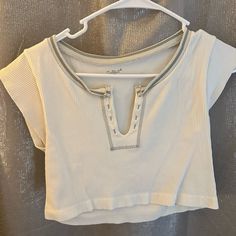 Never Worn! So Cute! Offer And Bundle! White Cropped Casual Tops, White Casual Crop Top For Spring, White Cropped Tops For Day Out, Trendy White Tops From Urban Outfitters, Casual White Crop Top, Casual Cropped Tops From Urban Outfitters, White Casual Tops From Urban Outfitters, Casual Cropped Tops By Urban Outfitters, Casual Urban Outfitters Crop Top