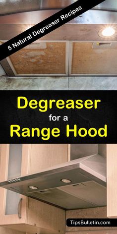 an image of a range hood with the words degreaser for a range hood