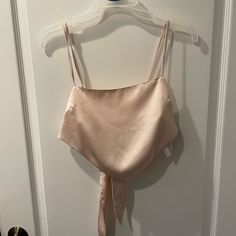 Never Worn. Soft Material. Chic Brown Crop Top For Spring, Elegant Brown Crop Top For Spring, Chic Forever 21 Crop Top For Date Night, Elegant Brown Crop Top For Summer, Elegant Forever 21 Crop Top For Spring, Tie Top, Forever 21 Tops, Tan Brown, Womens Tops