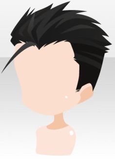 an animated image of a man's head with black hair and spiked mohawks