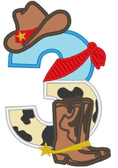 a cowboy hat and boots with the letter g