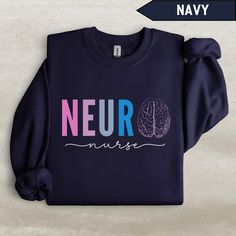 This stylish sweatshirt will keep you cozy at work, at school, at home, or on the go! Match your coworkers or gift this to a special Neuro Nurse! 💚 HOW TO ORDER 💚 1. Check our photos for sizing and color options. 📏 2. Choose your quantity. Feel free to add as many shirts as you wish! ✨ 3. Select your size and color from the drop-down menus. ✨ 4. Click "ADD TO CART" to add the shirt to your virtual cart. 🛒 5. Click "PROCEED TO CHECKOUT" to purchase your shirt. 🛒 6. Your shirt is now off to p Neuro Nursing, Neurology Nursing, Neuro Nurse Shirt, Neuro Nurse, Nurse Definition Shirt, Registered Nurse Sweatshirt, Crew Neck Cotton T-shirt For Nursing, Nurse Sweater, Nurse Crewneck