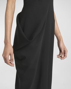 Alexander McQueen midi dress features draped detailing at the hip    Round neckline    Sleeveless    Hem falls below the knee    Sheath silhouette     Concealed back zip     Wool    Dry clean    Made in Italy Alexander Mcqueen Leather Dress, Black Midi Cocktail Dress, Dolman Dress, Draped Midi Dress, Black Alexander Mcqueen, Corset Midi Dress, Draped Midi Dresses, Dress Drape, Yellow Midi Dress