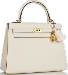 Formal Cream Epsom Leather Bags, Elegant White Bag With Lock, Elegant White Bags With Lock, Formal Cream Bag With Turn-lock Closure, Classic Cream Bag With Turn-lock Closure, Timeless Cream Bags With Turn-lock Closure, Timeless Cream Bag With Turn-lock Closure, Hermes Kelly Sellier, Kelly Sellier