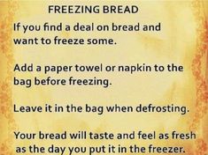 a poem written in the language of freezeing bread