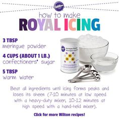 an ad for royal icing is shown on the facebook page, with instructions to use it