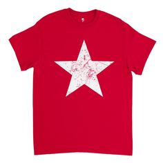 T-shirt Big Star Distressed Shirt Star Shirt Independence - Etsy Relaxed Fit Short Sleeve Tops With Star Logo, Casual Independence Day T-shirt With Star Print, Cotton Short Sleeve T-shirt With Star Print, Red Star Print Crew Neck Tops, Graphic Tee With Star Logo Short Sleeve, Casual Cotton Tops With Star Logo, Red Short Sleeve Top With Star Print, Short Sleeve Cotton Top With Star Print, Cotton Short Sleeve Tops With Star Print