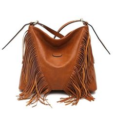 Discover Elegant Style and Functionality Embrace the perfect blend of fashion and practicality with our Luxurious Vegan Leather Tassel Shoulder Bag. Designed for the modern woman, this versatile hobo crossbody handbag is a must-have accessory for any wardrobe. Made from high-quality PU vegan leather, this bag is not only stylish but also ethically conscious. The elegant tassel decoration adds a bohemian touch, making it ideal for both casual and formal occasions. Key Features Material: High-grade PU Vegan Leather Spacious Interior: Includes a zipper pocket and a slot pocket Convenient Exterior: Features a back zipper pocket for easy access Secure Closure: Reliable zipper to keep your belongings safe Single Shoulder Strap: For comfortable carrying as a shoulder or crossbody bag Size: Genero Chic Leather Shoulder Bag With Tassels, Leather Fringe Hobo Shoulder Bag, Leather Fringe Shoulder Bag For Shopping, Black Fringe Shoulder Bag For Shopping, Bohemian Fringe Shoulder Bag, Going On A Date, Bag Stand, Tassel Fringe, Leather Tassel