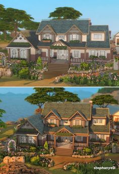 Family Farmhouse The Sims 4 Build Sims 4 Rustic Farmhouse, Sims 4 Houses Layout Cottage, Sims 4 2 Story Houses, Sims 4 Big Farmhouse, Sims 4 Big Cottage, Sims 4 Modern Cottage House, Sims 4 Family Of 5 House, Sims 4 Family Cottage Floor Plan