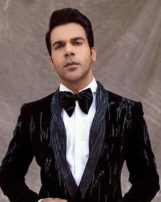 Bollywood Actor Rajkumar Rao Designer Black Tuxedo Suit with Sequences | eBay Designer Festive Business Blazer, Black Business Suits For Festive Occasions, Designer Fitted Black Sets, Festive Black Business Suits, Fitted Black Tuxedo For Gala, Luxury Black Festive Blazer, Designer Long Sleeve Suits For Black-tie Events, Designer Fitted Suits For Gala, Fitted Black Set For Gala