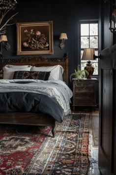 home bedroom refresh bedroom ideas bedroom decor bedroom bedroom furniture bedroom decor ideas bedroom wall decor bedroom design bedroom ideas for small rooms bedrooms Dark And Moody Bedroom, Academia Bedroom, Chicago House, Victorian Bedroom, House Vibes, Dark Bedroom, Dark Home Decor