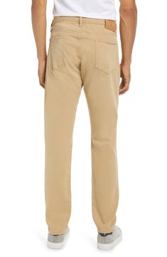 Stretchy cotton means a flexible fit in versatile, modern-cut pants with classic style. 13" leg opening; 11" front rise; 14 1/2" back rise (size 32x32) Zip fly with button closure Five-pocket style 99% cotton, 1% elastane Machine wash, tumble dry Imported Men's Clothing Business Casual Cotton Jeans, Cotton Work Pants With Five Pockets, Business Casual Full-length Cotton Jeans, Cotton Pants With Five Pockets, Classic Chinos With Five Pockets And Standard Cut Leg, Straight Fit Cotton Pants With Standard Cut, Cotton Pants With Straight Fit, Cotton Work Pants With Hidden Pockets And Straight Leg, Straight Cotton Pants With Five Pockets