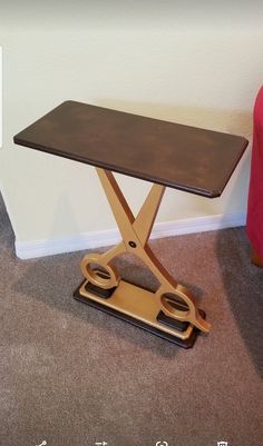 a small table that is sitting on the floor