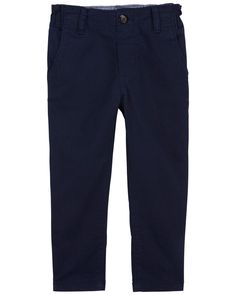 With plenty of stretch for ultimate classroom comfort, these uniform chinos are a must have for back to school! Pair with his favorite tops for effortlessly cool style. Cotton School Uniform Bottoms, Navy Fitted Casual Chinos, Navy Cotton Chinos For Work, Classic Blue Cotton Chinos, Navy Business Casual Chinos, Navy Casual Chinos For Business Casual, Navy Cotton Chinos With Pockets, Navy Cotton School Bottoms, Navy Cotton Bottoms For School