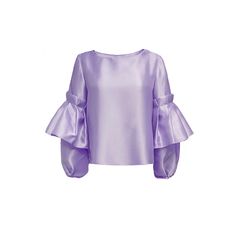 This lovely round neck top is one of the most popular styles these days, This gorgeous top in Lavender is flattering on almost any body shape and type.   Its loose fit is absolutely comfortable likewise the beautiful pleat and puff details that run from the arms down, giving us a subtle statement vibe. Dry Cleaning Only Chic Lavender Tops With Ruffles, Chic Lavender Ruffled Top, Chic Lavender Top With Ruffles, Chic Purple Puff Sleeve Blouse, Feminine Lavender Tops With Ruffles, Feminine Lavender Ruffled Tops, Elegant Lavender Blouse For Party, Elegant Lavender Party Blouse, Purple Puff Sleeve Top For Party