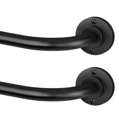 two black handles on a white background