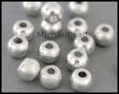 silver plated metal spacer beads with holes