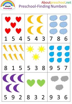 numbers and shapes worksheet for preschool