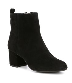 Gianni Bini Jaydennn Suede Booties Black Cowgirl Boots, Black Cowgirl, Basic Shoes, Boots For Short Women, Womens Black Booties, Black Suede Booties, Black Oxfords, Oxford Heels, Suede Block Heels