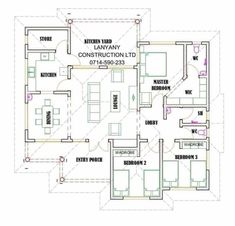 the floor plan for a three bedroom house