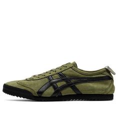 Onitsuka Tiger Mexico 66 Sneakers 'Beige Green' 1181A507-202 Sporty Leather Sole Sneakers For Outdoor, Sporty Outdoor Sneakers With Leather Sole, Mexico 66 Onitsuka Outfit, Sneakers Onitsuka Tiger, Onitsuka Tiger Mexico 66 Silver, Onitsuka Tiger Mexico 66 Yellow, Dream Sneakers, Sick Fits, Closet Clothing