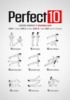 an exercise poster showing the different exercises to do with your legs and chest, which are very