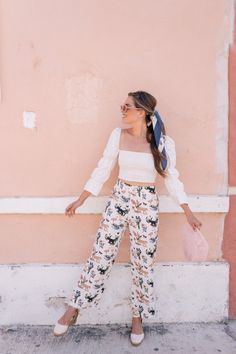 What To Wear For A Weekend Getaway Varsity Fashion, June Fashion, Printed Linen Pants, Castaner Espadrilles, New Look Fashion, Julia Berolzheimer, Teen Outfits, Outfit Ideas For Women, Safari Print