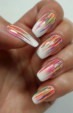 #BEAUTY, #RELATIONSHIPS #Fashion #Animals #Outfits #Winter Outfits #Animals Rainbow Nails Design, Rainbow Nail Art, Cute Summer Nail Designs, Unghie Nail Art, Abstract Nail Art, Nail Art Designs Summer, Cute Summer Nails, Simple Nail Art Designs, Nail Art Videos