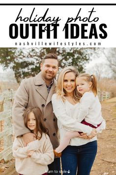 Click here to see these holiday family photo outfit ideas on Nashville Wifestyles! Nice holiday outfits for family pictures. Holiday family pictures outfits & winter family photo outfits color combos. Christmas family photoshoot outfits. Holiday family pictures with older kids. Best family pictures outfits color schemes neutral. Inspire family photos with toddler boys and girls. Holiday photography for Christmas. Holiday family photoshoot what to wear. Holiday Family Pictures Outfits, Family Photo Outfits Color Combos, Family Pictures With Older Kids, Christmas Family Photoshoot Outfits, Holiday Family Photoshoot, Coordinating Family Outfits, Holiday Photos Outfits, Family Christmas Pictures Outfits