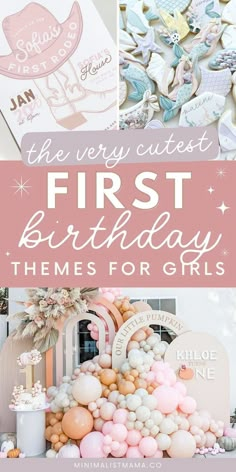 the very cute first birthday themes for girls