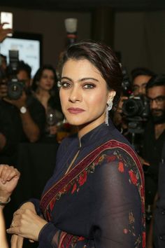 Kajol Black Sarhi, Indian Designer Suits, Indian Fashion Saree, Speak English, My God, A Fan