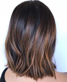 Chocolate Caramel Balayage Bob Dark Ombre Short Hair, Caramel Highlights On Dark Hair, Straight Brunette Hair, Natural Dark Hair, Rich Brown Hair, Highlights For Dark Brown Hair, Balayage Bob, Short Ombre Hair, Chocolate Brown Hair Color