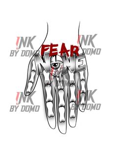 Exported By ExportYourStore :) Fear None Tattoo Men Hand, Gang Related Tattoos, Fear None Hand Tattoo Stencil, Eat Or Get Ate Tattoo, Men’s Trap Tattoos, Creative Tattoo Ideas For Men Unique, Hand Tattoos Drawing, Half Sleeve Tattoo For Men Forearm Design, Skeletal Hand Tattoo